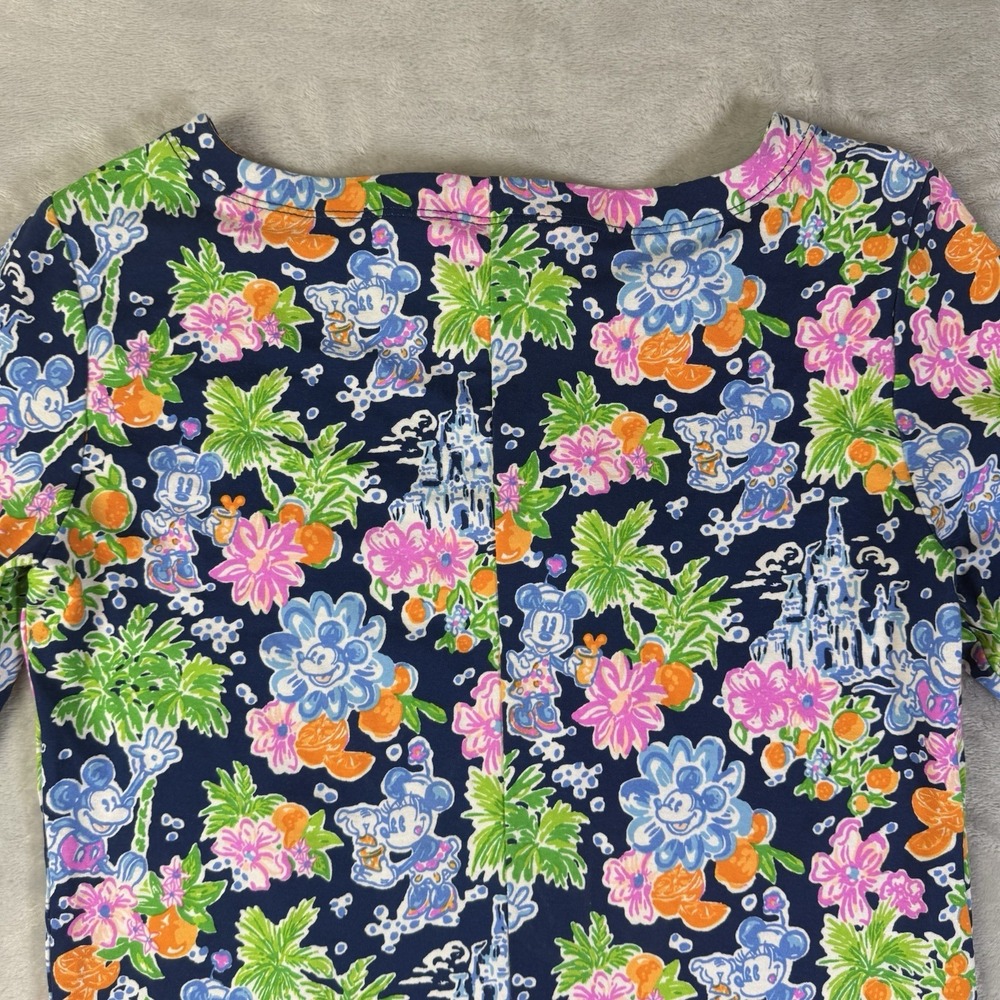 Disney X Lilly Pulitzer Dress XS Mickey & Minnie Mouse Long Sleeve Tropical - Picture 13 of 14